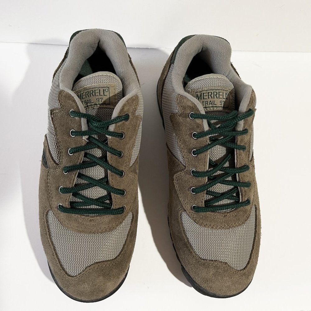 Merrell Trail Vintage 97 Suede Hiking Shoes Women's 9 Brown Green Gorpcore